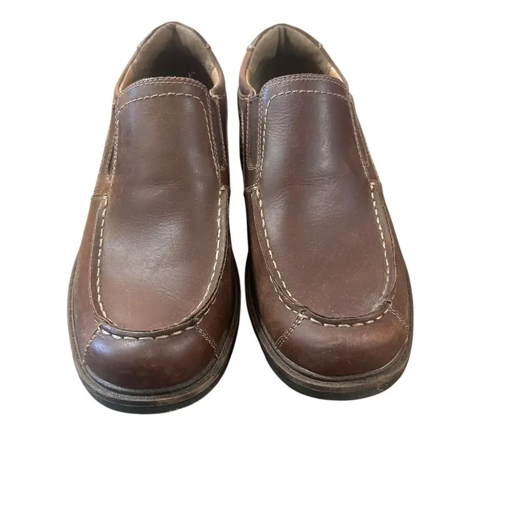 Bass Men's Leather Waterproof slip on shoe size 8 Brown